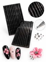 3D Bloem balletjes roller zwart