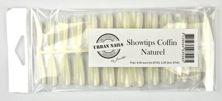 Press-on Coffin Naturel Tips 72 stuks