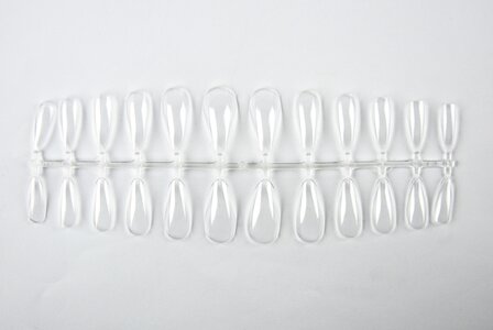 Press-on Almond Clear Tips 72 stuks