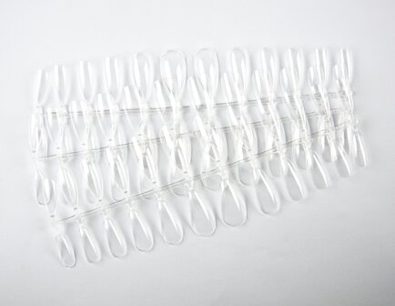 Press-on Almond Clear Tips 72 stuks