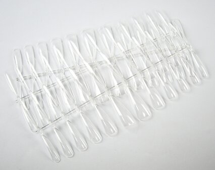 Press-on Baby Stiletto Clear Tips 72 stuks