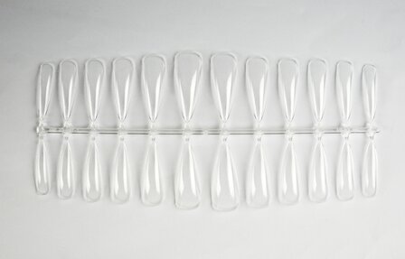 Press-on Baby Stiletto Clear Tips 72 stuks