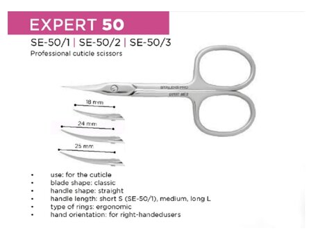 Staleks Expert Cuticle Scissors SE-50/1