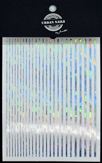 Nail Art Sticker 15 holo zilver