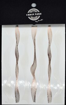 Nail Art Sticker 22 RoseGold en wit