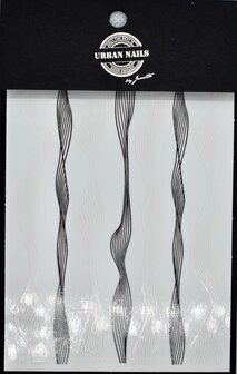 Nail Art Sticker 23 zwart en wit