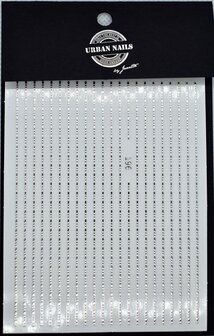 Nail Art Sticker 01 mini dots zilver