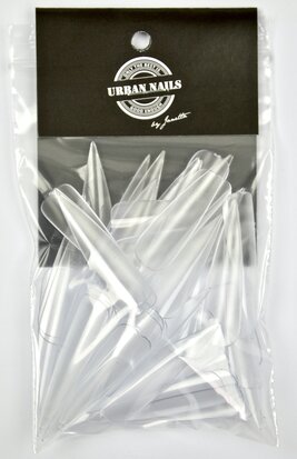 Urban Nails Showtips stiletto clear 72 stuks