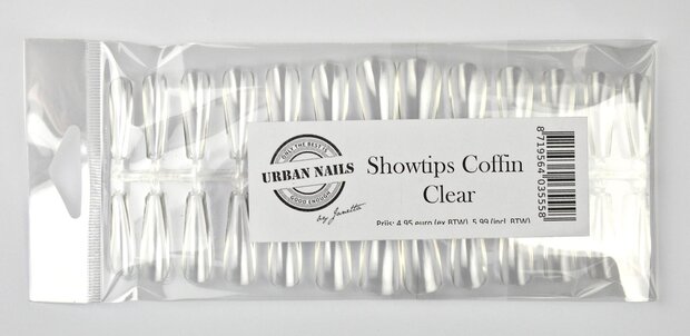 Press-on Coffin Clear Tips 72 stuks