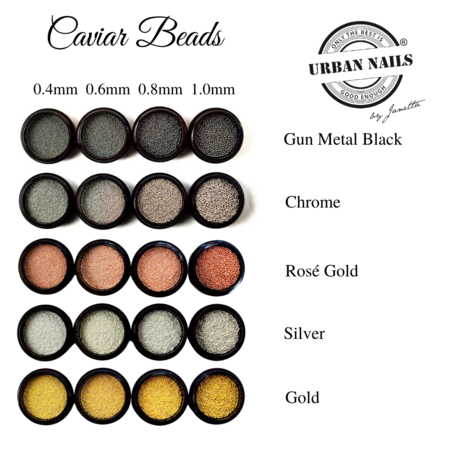 Caviar Beads 0.6mm Chrome