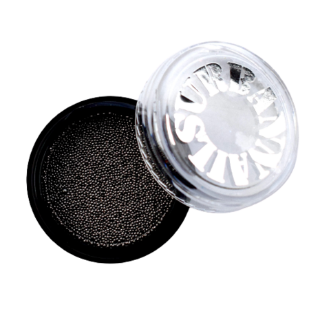Caviar Beads 0.6mm Gunmetal Black