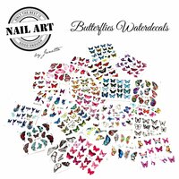 Butterfly Waterdecals, zakje met 24 velletjes