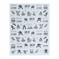 Kerst Nailart Sticker NASIV-7 silver