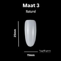 Showtips Maat 3 Naturel 50 stuks