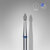 Staleks Cuticle Bit Blue; Fine Diamond nail drill bit pointed