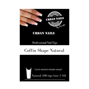 Coffin shape tips Natural (100 stuks)