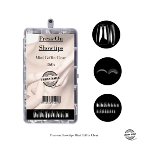 Press-on Mini Coffin Tips Clear 360 stuks