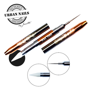 Urban Nails RoseGold Dottingtool en Waxtool in 1 penseel