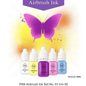 PNS Airbrush paint kleuren 01 t/m 50 10ml