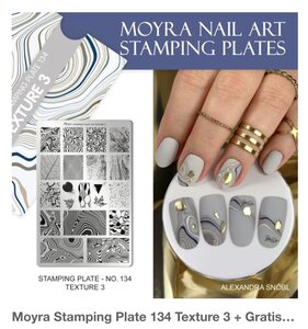 Moyra Stamping Plate 134 - Textures 3 (+GRATIS Try-on Sheet)