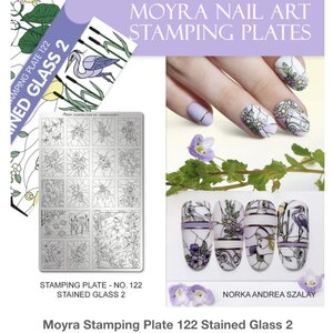 Moyra Stamping Plate 122 - Stained Glass 2