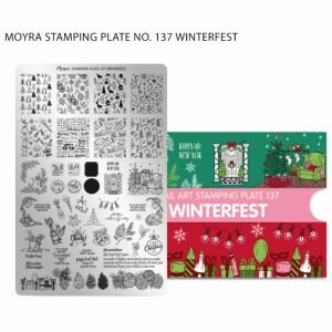 Moyra Stamping Plate 137 - Winterfest + Try out sheet