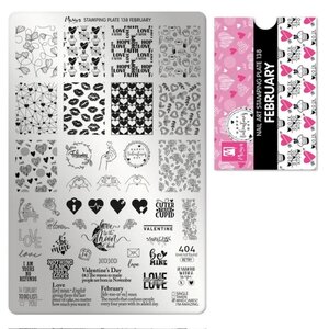 Moyra Stamping Plate 138 - February + gratis Try on plate sheet