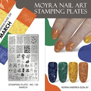 Moyra Stamping Plate 139 - March (+gratis try out sheet)