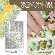 Moyra Stamping Plate 130 - In Bloom (+ Gratis Try-on plate Sheet)