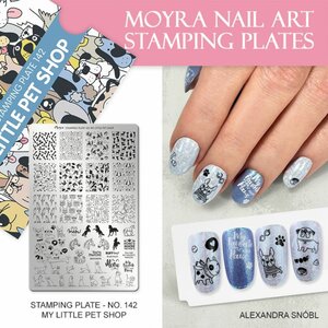 Moyra Stamping Plate 142 - My little pet shop