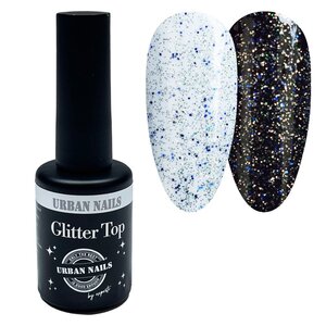 Mini Glitter Top MGT01 zilver/zwart/blauw Urban Nails 