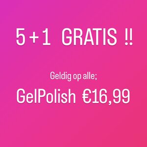 5+1 GRATIS!! Transparant Gelpolish / Glass Gel 15ml