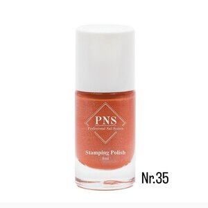 PNS Stamping Polish 035 Oranje (sparkle)