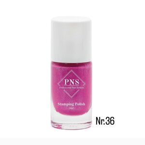 PNS Stamping Polish 036 Barbie Roze (sparkle)