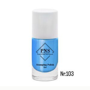 PNS Stamping Polish 103 Pearl Neon Ocean