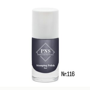 PNS Stamping Polish 116 Metallic Blue Black