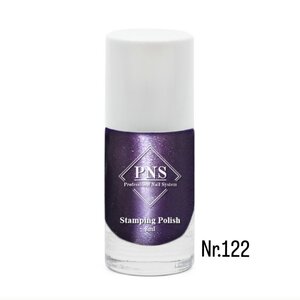 PNS Stamping Polish 122 Metallic Dark Purple