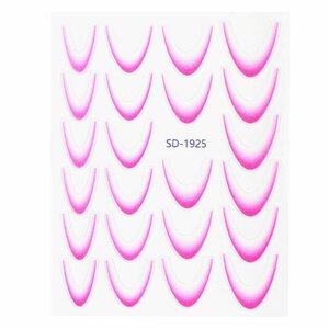 French Fuchsia Roze Nailart Sticker NASIII-3