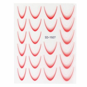 French Rood Nailart Sticker NASIII-6