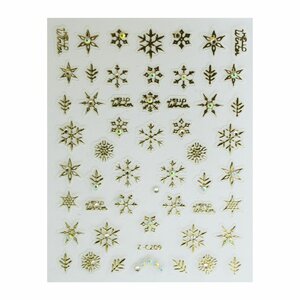 Kerst Nailart Sticker NASIV-10 gold