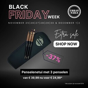 -BFF- Penselen etui 3 rosegold black penselen