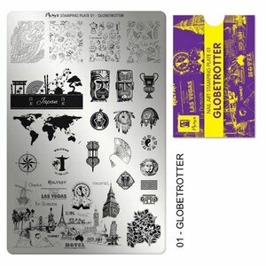 Moyra Stamping Plate 001 - Globetrotter