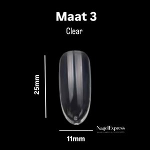 Showtips Maat 3 Clear (50st)