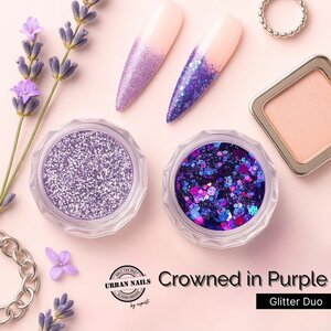 Purple Glitter Duo; Urban Nails;