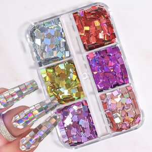 Square glitter collection voor Disco Nails