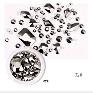 Rhinestones Mix 02 Antraciet