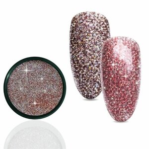 Reflective holografisch roze glitter